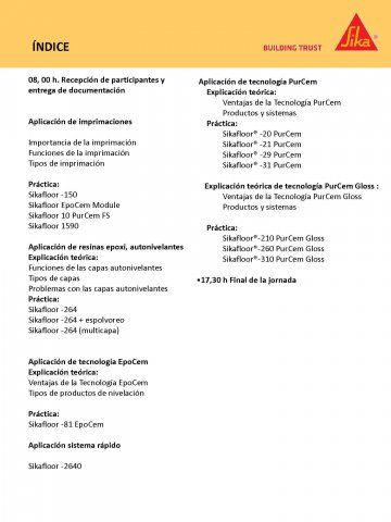 Jornadas de formación de productos y sistemas de reparación, impermeabilización y pavimentos continuos AsociacionDIR